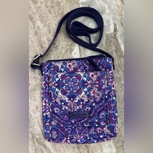 Vera Bradley Purple Floral Quilted Crossbody Bag